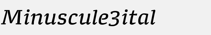 Minuscule 3 Italic
